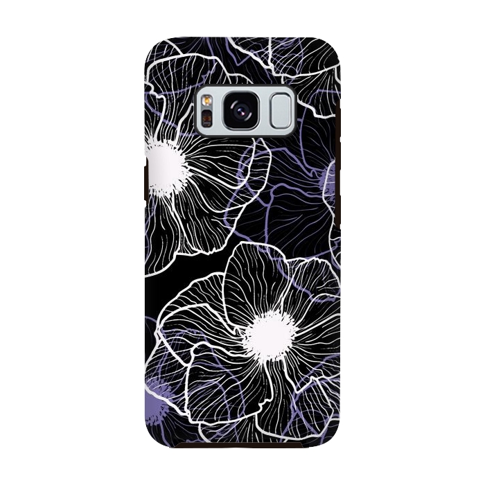 Galaxy S8 StrongFit Anemones Wildflower Illustration G601 by Medusa GraphicArt