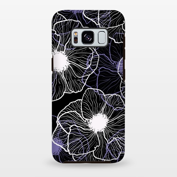 Galaxy S8 plus StrongFit Anemones Wildflower Illustration G601 by Medusa GraphicArt
