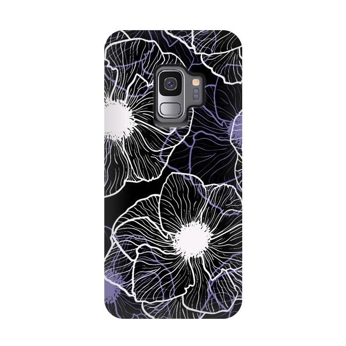 Galaxy S9 StrongFit Anemones Wildflower Illustration G601 by Medusa GraphicArt