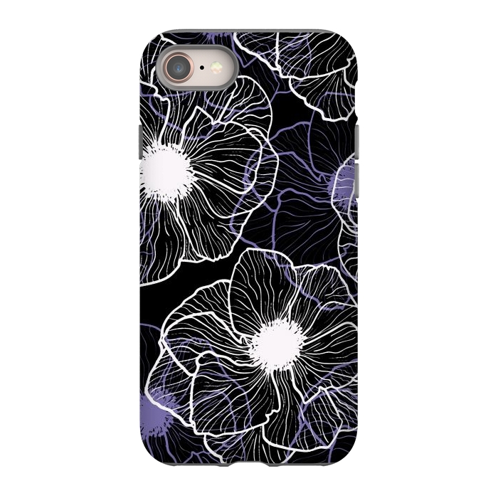 iPhone 8 StrongFit Anemones Wildflower Illustration G601 by Medusa GraphicArt
