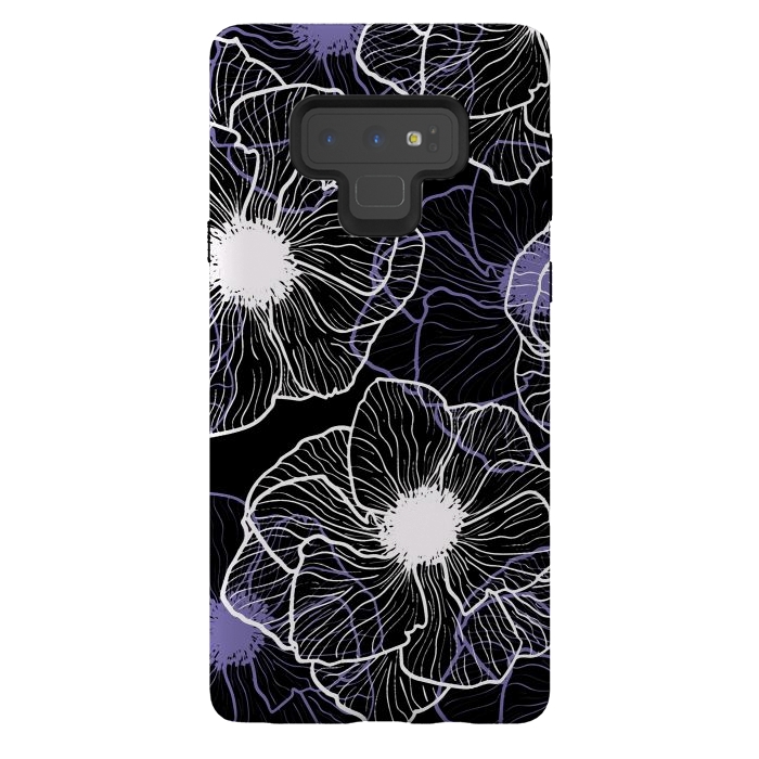 Galaxy Note 9 StrongFit Anemones Wildflower Illustration G601 by Medusa GraphicArt