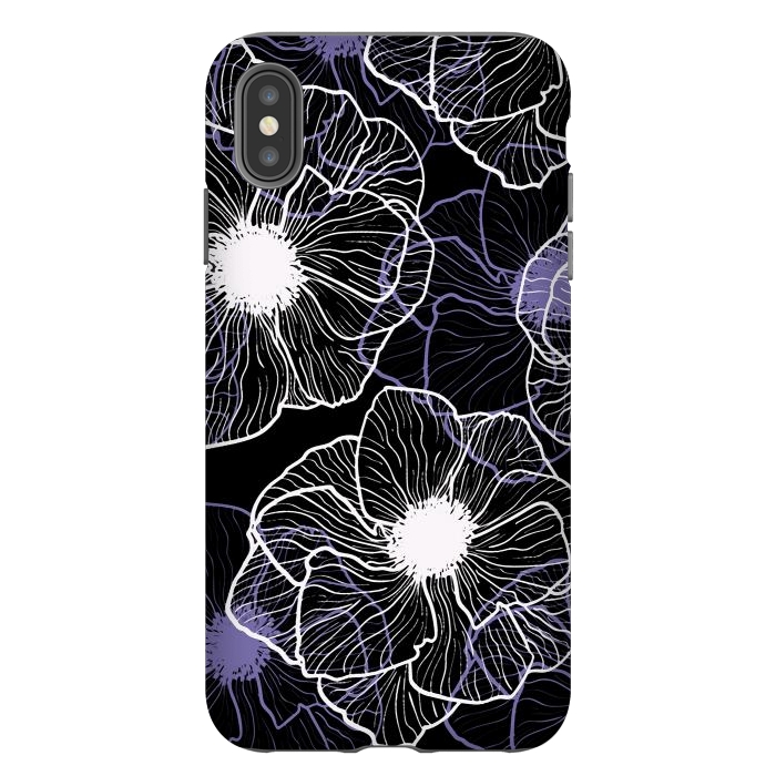 iPhone Xs Max StrongFit Anemones Wildflower Illustration G601 by Medusa GraphicArt