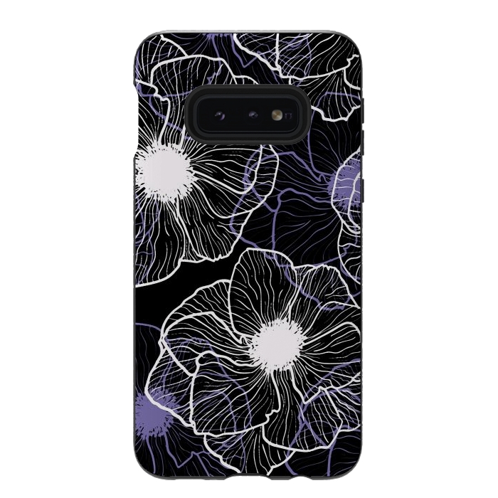 Galaxy S10e StrongFit Anemones Wildflower Illustration G601 by Medusa GraphicArt