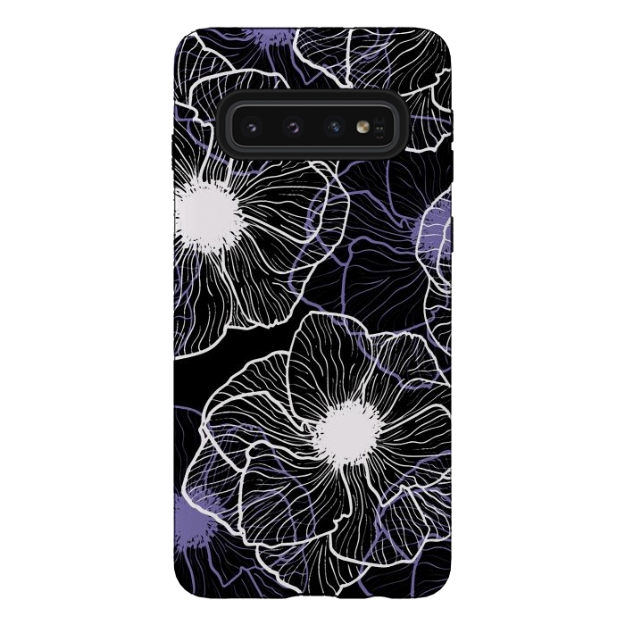 Galaxy S10 StrongFit Anemones Wildflower Illustration G601 by Medusa GraphicArt