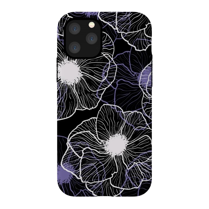 iPhone 11 Pro StrongFit Anemones Wildflower Illustration G601 by Medusa GraphicArt