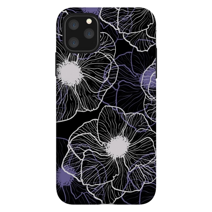 iPhone 11 Pro Max StrongFit Anemones Wildflower Illustration G601 by Medusa GraphicArt