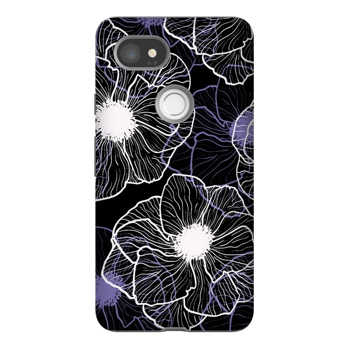 Pixel 2XL StrongFit Anemones Wildflower Illustration G601 by Medusa GraphicArt
