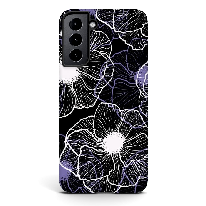 Galaxy S21 StrongFit Anemones Wildflower Illustration G601 by Medusa GraphicArt