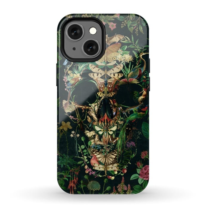 iPhone 13 mini StrongFit Papillon Skull by Ali Gulec