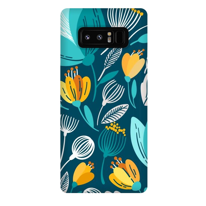 Galaxy Note 8 StrongFit Blue Doodle by ArtsCase