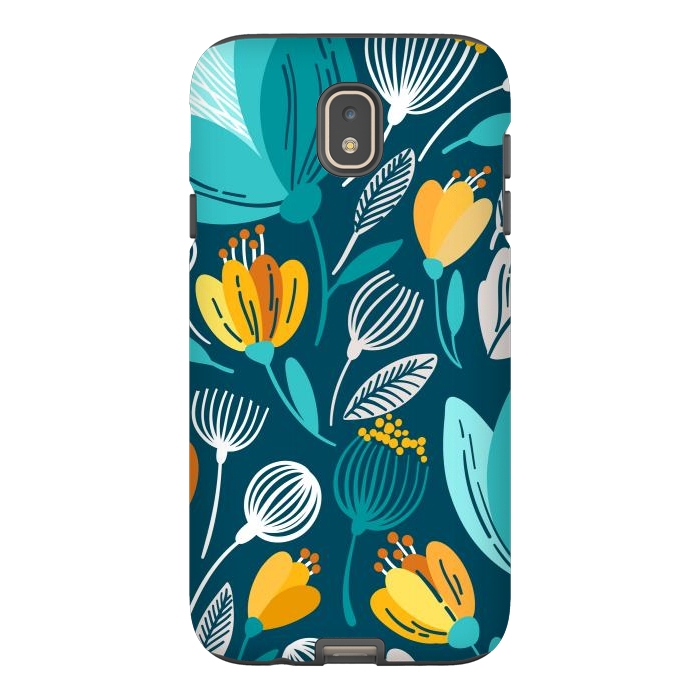 Galaxy J7 StrongFit Blue Doodle by ArtsCase