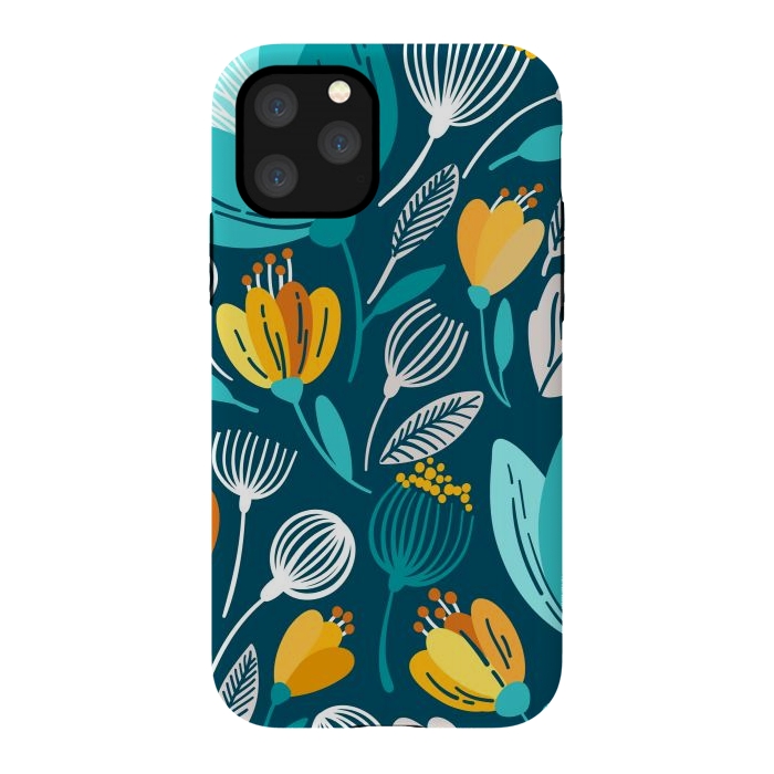 iPhone 11 Pro StrongFit Blue Doodle by ArtsCase