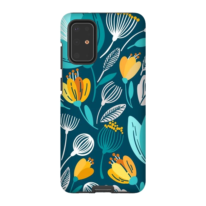 Galaxy S20 Plus StrongFit Blue Doodle by ArtsCase