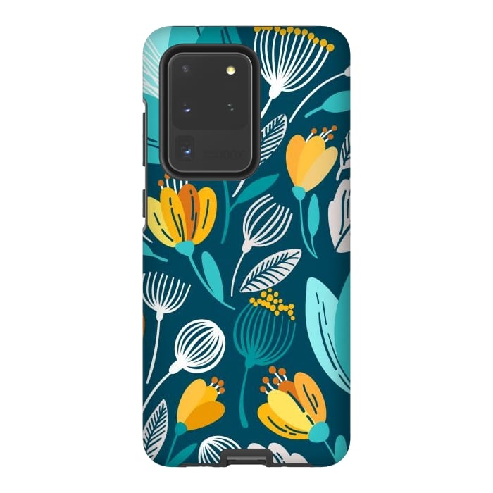 Galaxy S20 Ultra StrongFit Blue Doodle by ArtsCase