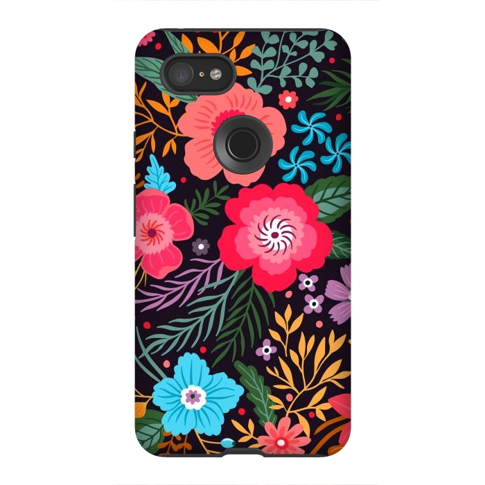 Pixel 3XL StrongFit In love with the flowers by ArtsCase