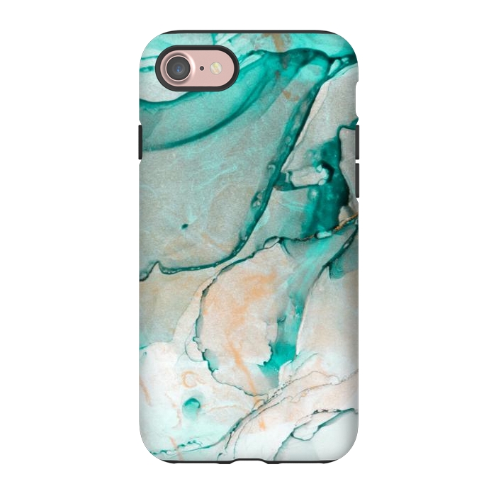 iPhone 7 StrongFit Tropical Green Marble by ArtsCase