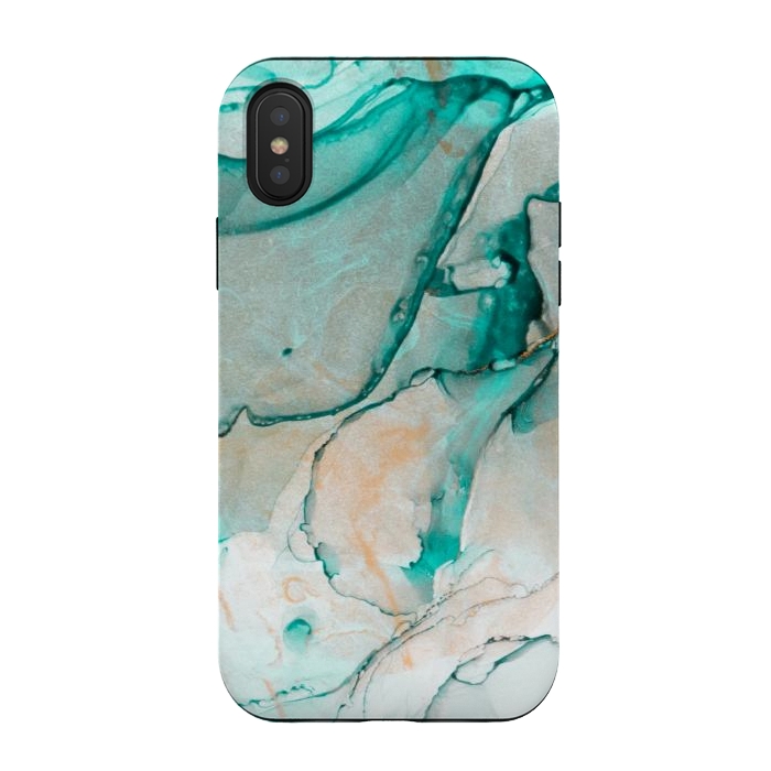 iPhone Xs / X StrongFit Tropical Green Marble by ArtsCase