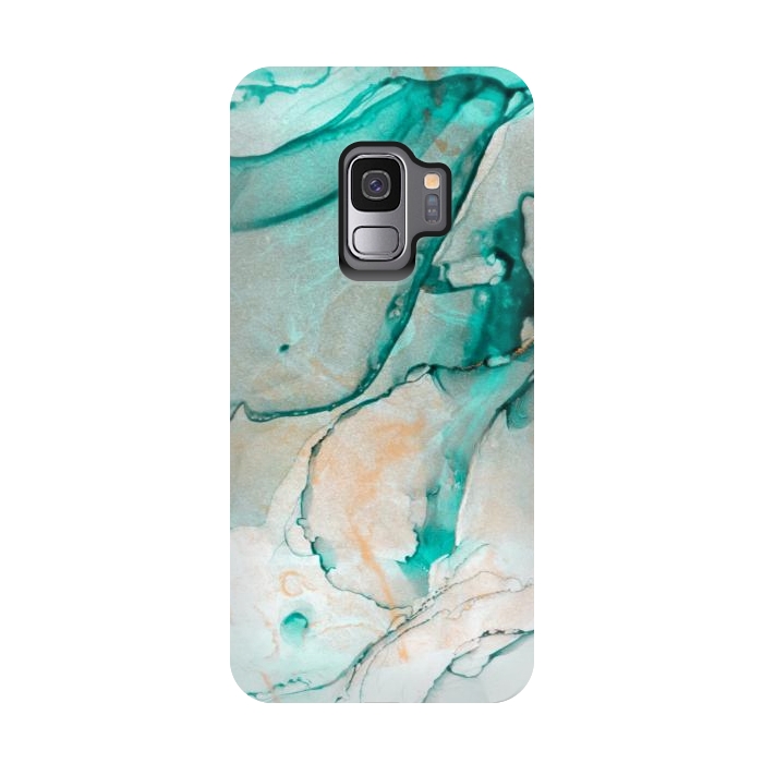 Galaxy S9 StrongFit Tropical Green Marble by ArtsCase