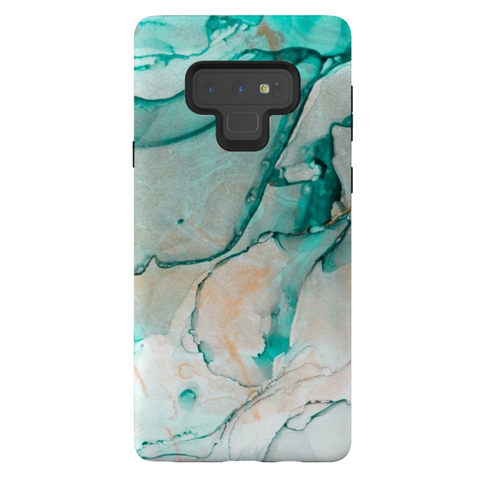 Galaxy Note 9 StrongFit Tropical Green Marble by ArtsCase