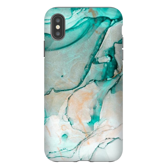 iPhone Xs Max StrongFit Tropical Green Marble by ArtsCase