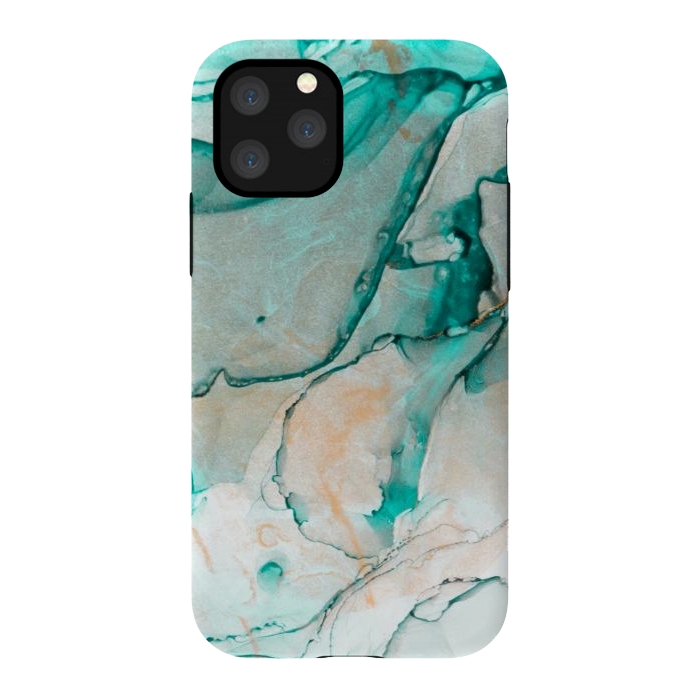 iPhone 11 Pro StrongFit Tropical Green Marble by ArtsCase