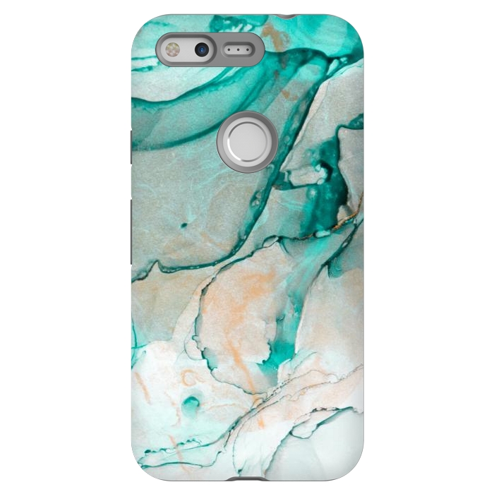 Pixel StrongFit Tropical Green Marble by ArtsCase