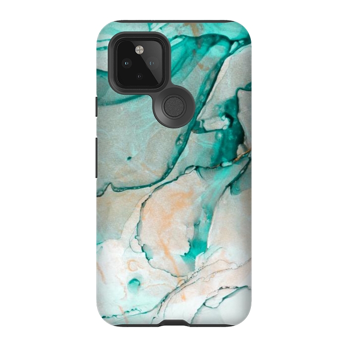 Pixel 5 StrongFit Tropical Green Marble by ArtsCase