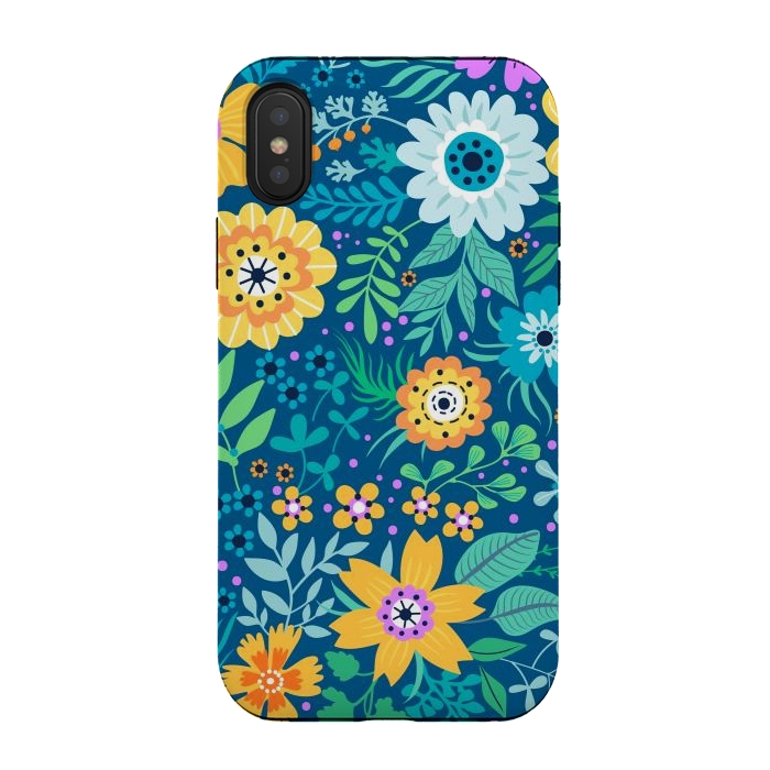 iPhone Xs / X StrongFit Yellow Flowers by ArtsCase