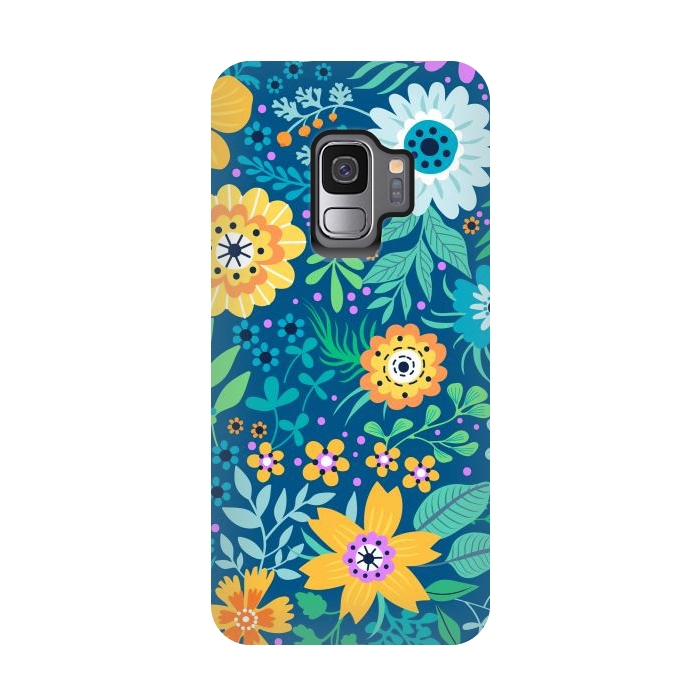 Galaxy S9 StrongFit Yellow Flowers by ArtsCase