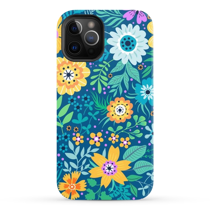 iPhone 12 Pro Max StrongFit Yellow Flowers by ArtsCase