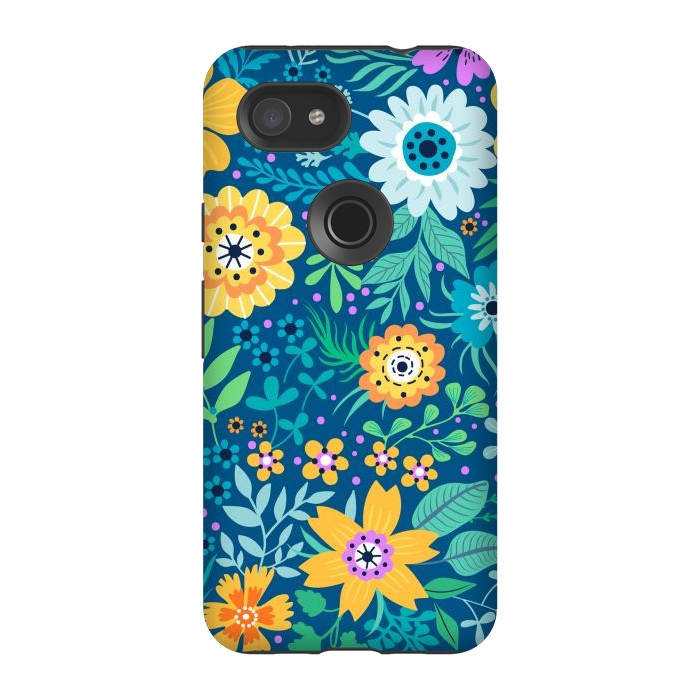 Pixel 3A StrongFit Yellow Flowers by ArtsCase