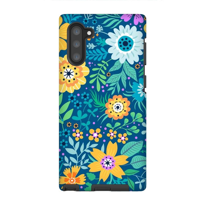 Galaxy Note 10 StrongFit Yellow Flowers by ArtsCase