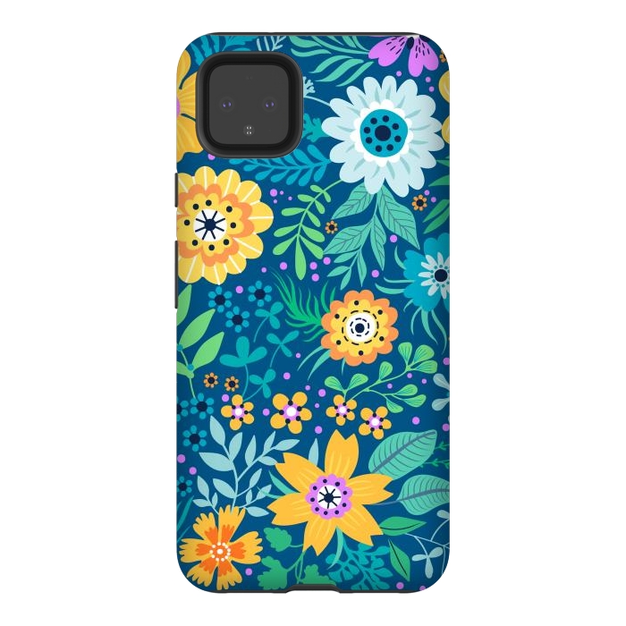 Pixel 4XL StrongFit Yellow Flowers by ArtsCase