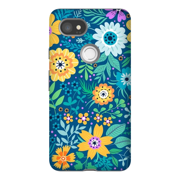 Pixel 2XL StrongFit Yellow Flowers by ArtsCase