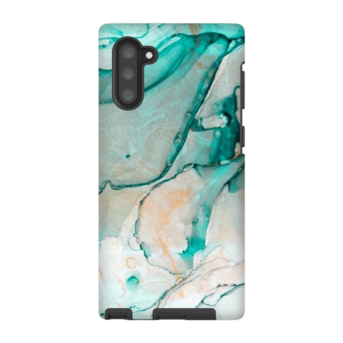 Galaxy Note 10 StrongFit Tropical Green Marble by ArtsCase