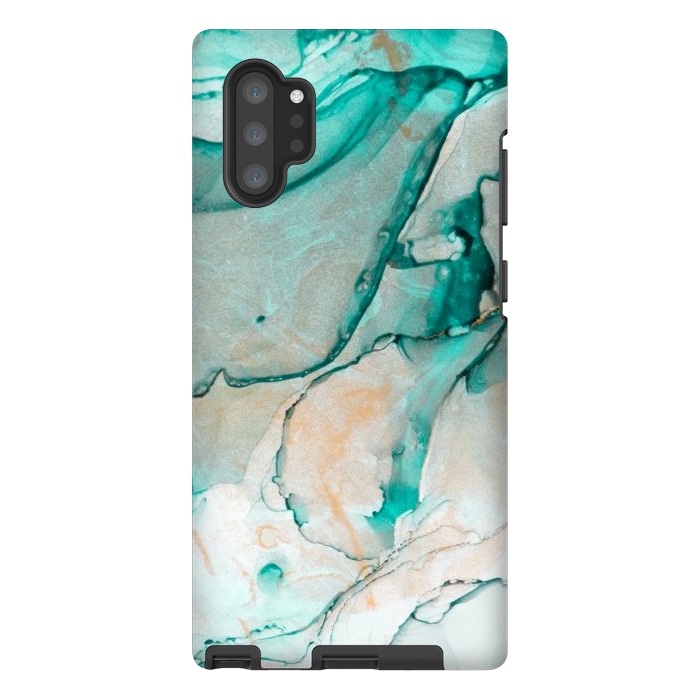 Galaxy Note 10 plus StrongFit Tropical Green Marble by ArtsCase