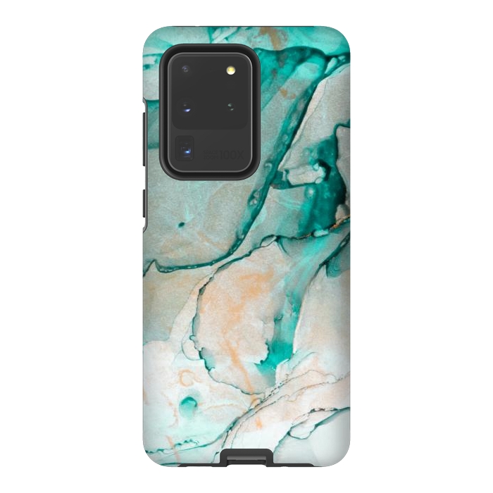 Galaxy S20 Ultra StrongFit Tropical Green Marble by ArtsCase