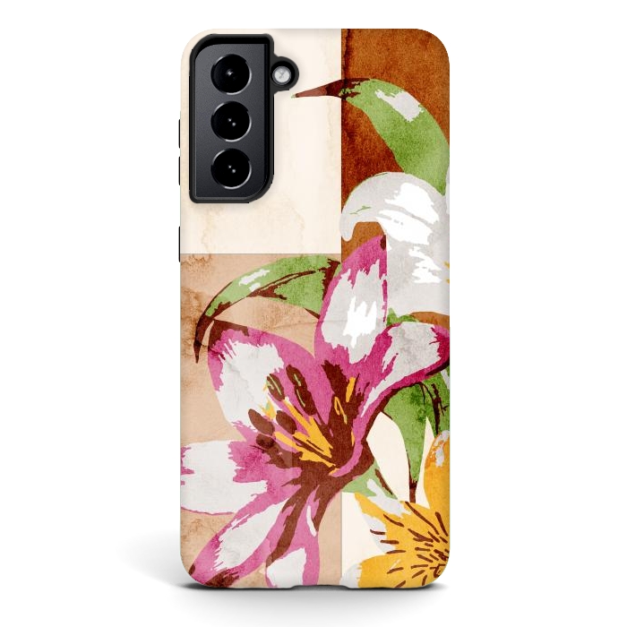 Galaxy S21 plus StrongFit Floral Insiration by Creativeaxle
