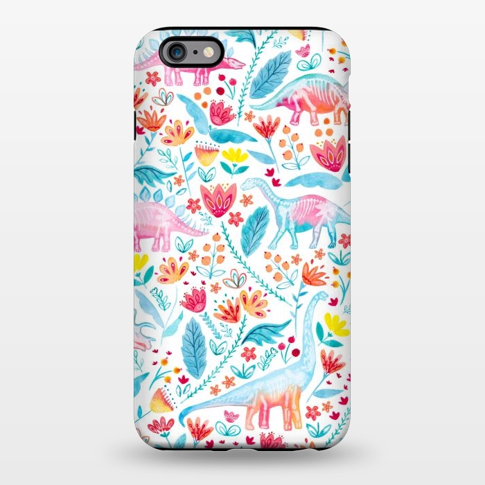 iPhone 6/6s plus StrongFit Dinosaur Delight on White by gingerlique