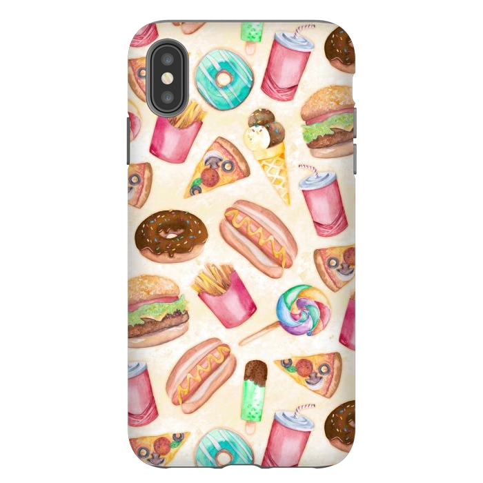 iPhone Xs Max StrongFit Junk Food by gingerlique