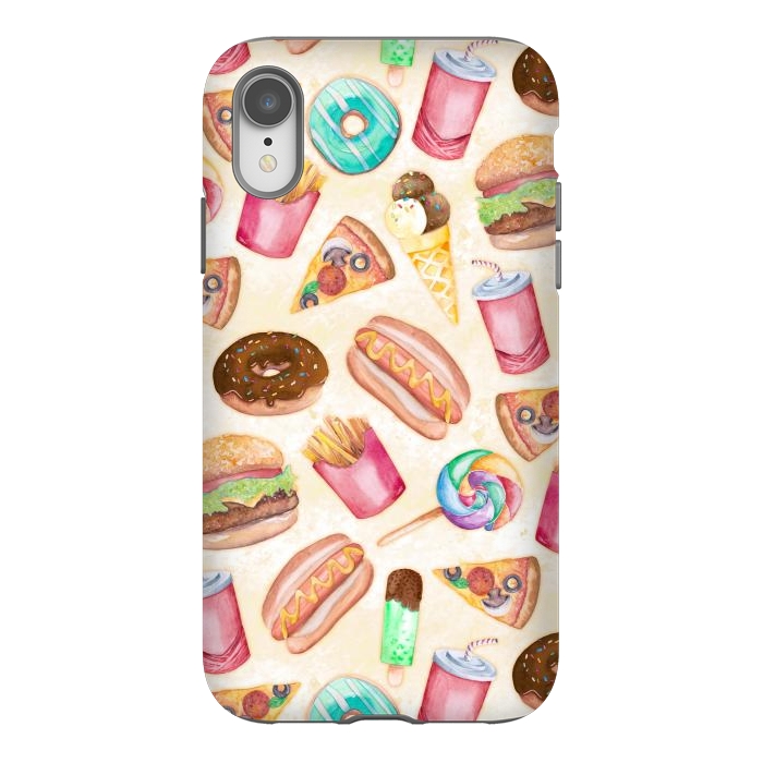iPhone Xr StrongFit Junk Food by gingerlique