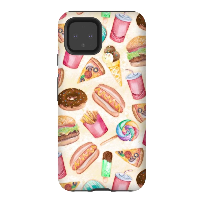 Pixel 4 StrongFit Junk Food by gingerlique