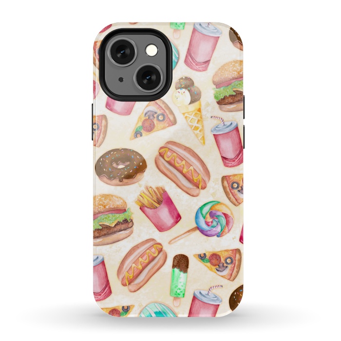 iPhone 13 mini StrongFit Junk Food by gingerlique