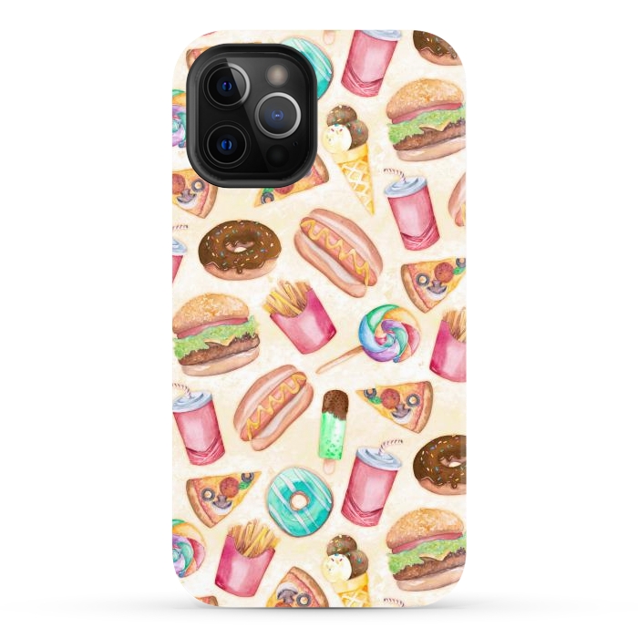 iPhone 12 Pro Max StrongFit Junk Food by gingerlique