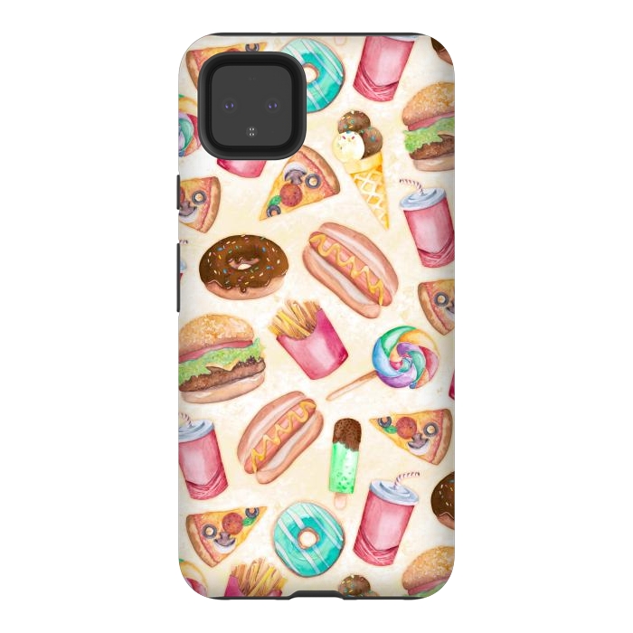 Pixel 4XL StrongFit Junk Food by gingerlique