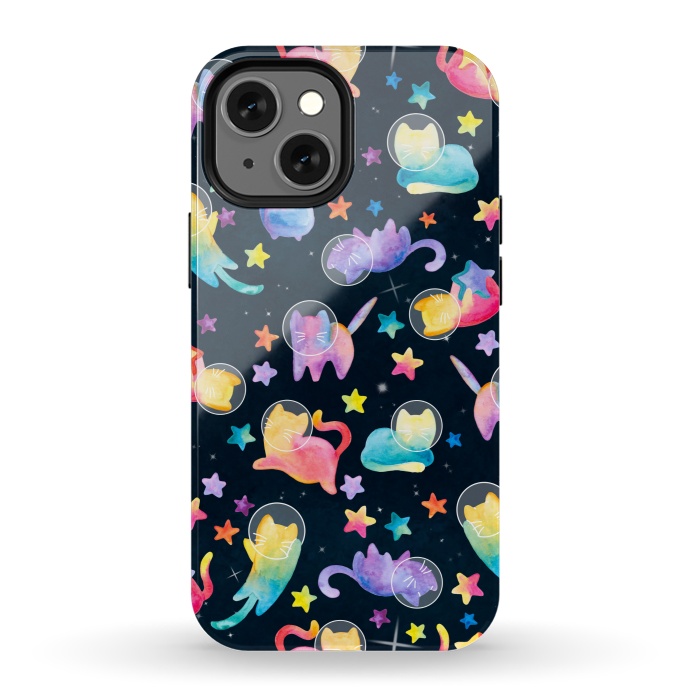 iPhone 13 mini StrongFit Luna Kitty by gingerlique