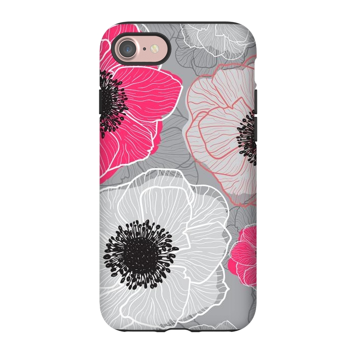iPhone 7 StrongFit Colorful Anemones Wildflower G603 by Medusa GraphicArt