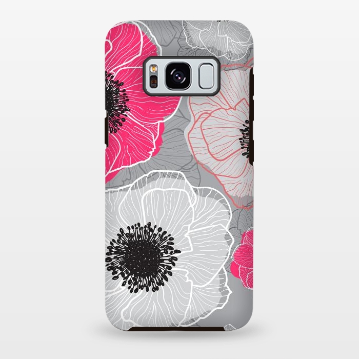 Galaxy S8 plus StrongFit Colorful Anemones Wildflower G603 by Medusa GraphicArt