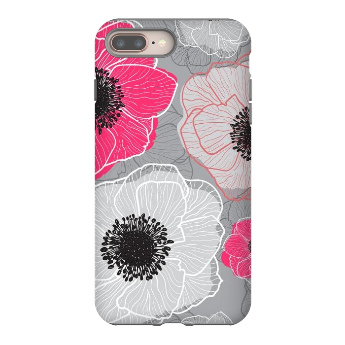iPhone 8 plus StrongFit Colorful Anemones Wildflower G603 by Medusa GraphicArt