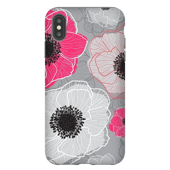 iPhone Xs Max StrongFit Colorful Anemones Wildflower G603 by Medusa GraphicArt